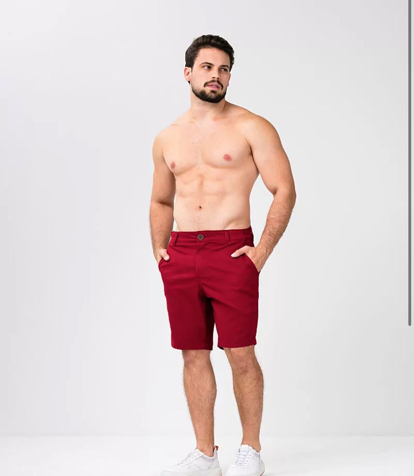 Bermuda alfaiataria vermelha