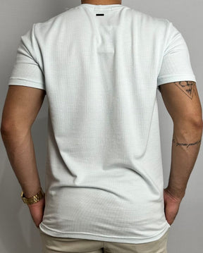 Camisa Texturizada Básica Branco