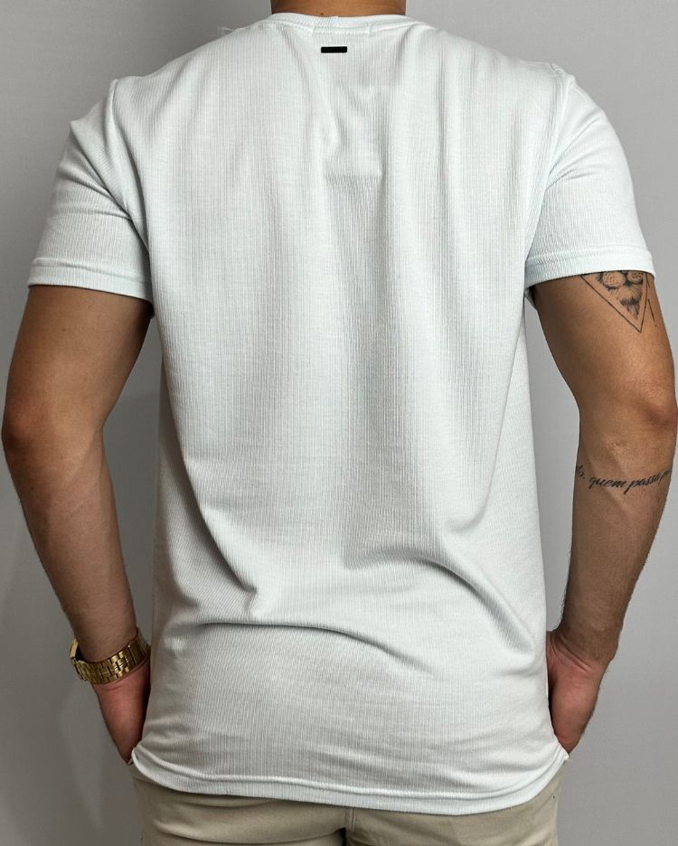 Camisa Texturizada Básica Branco
