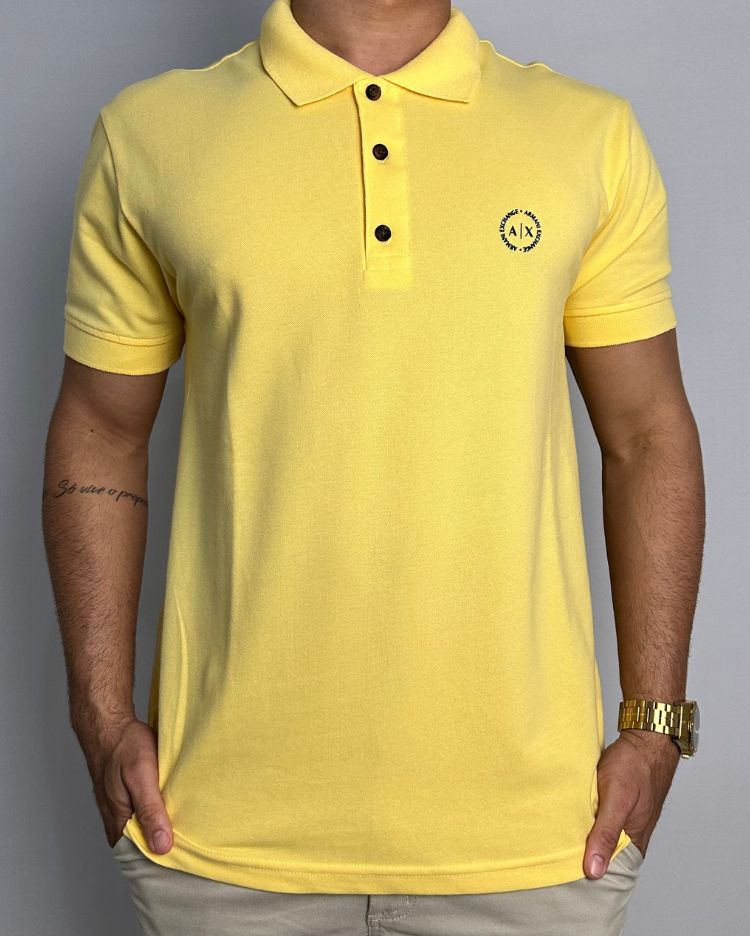 Camisa Armani Exchange Polo Amarela Masculino