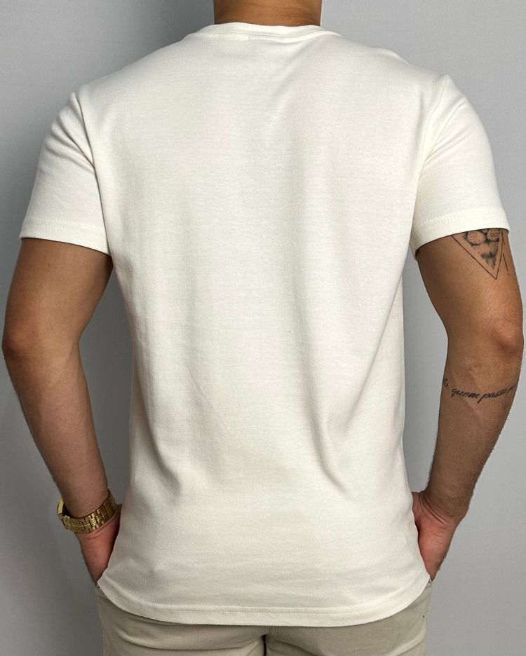 Camisa Texturizada Básica Creme