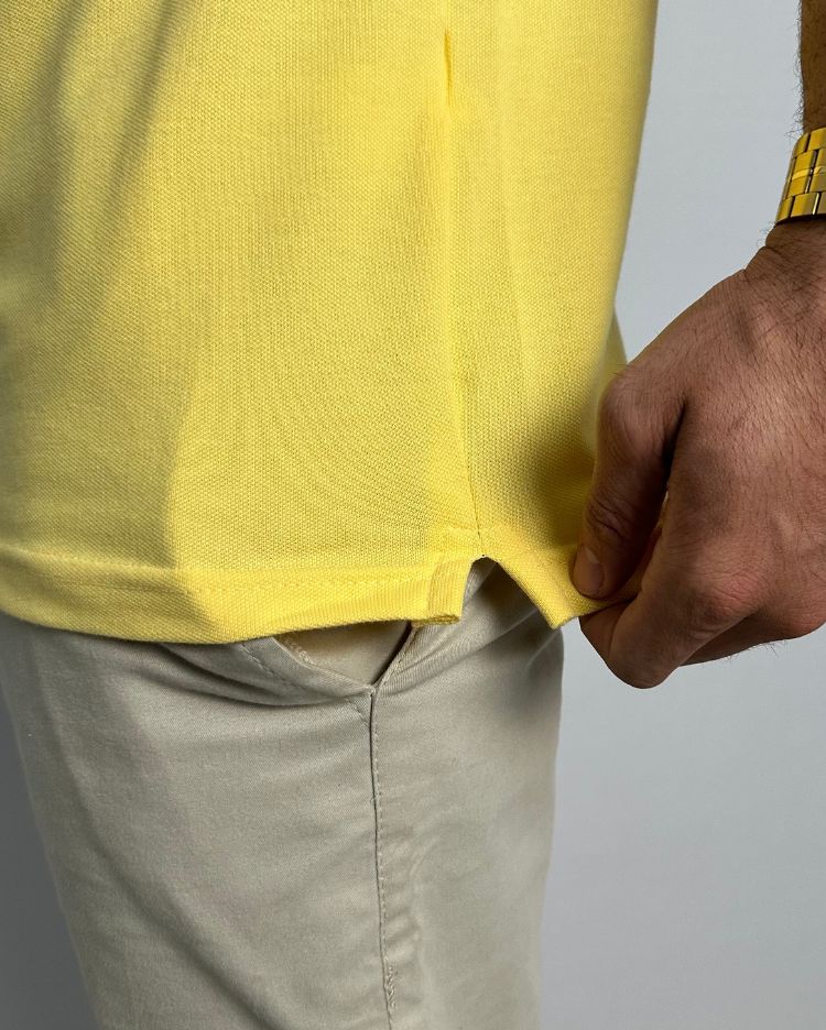 Camisa Armani Exchange Polo Amarela Masculino