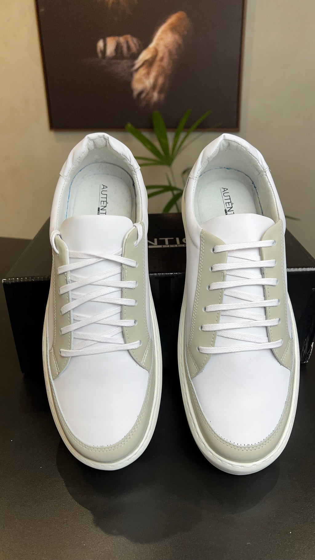 Tênis sneaker couro legítimo AUTÊNTICO