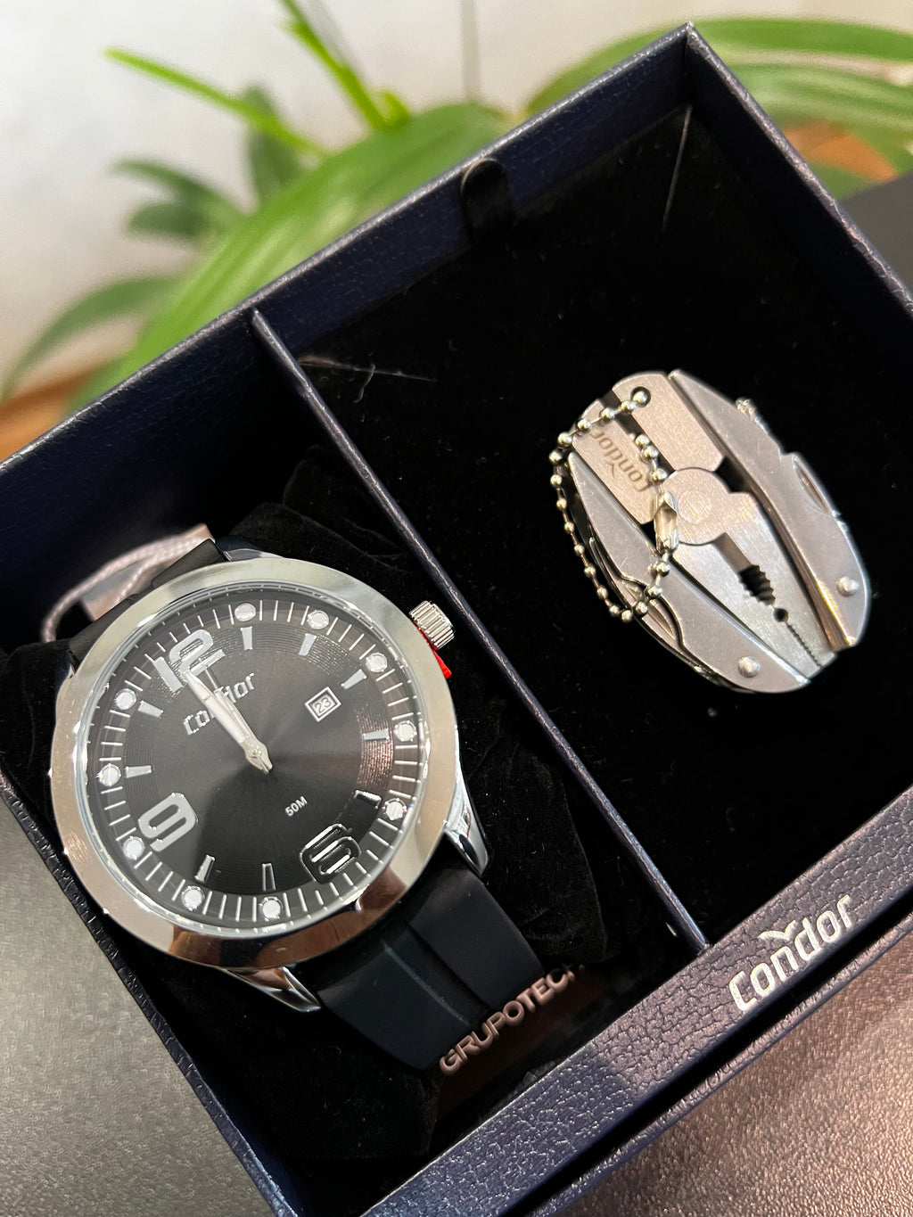 Relógio CONDOR masculino puls. em aço com caixa