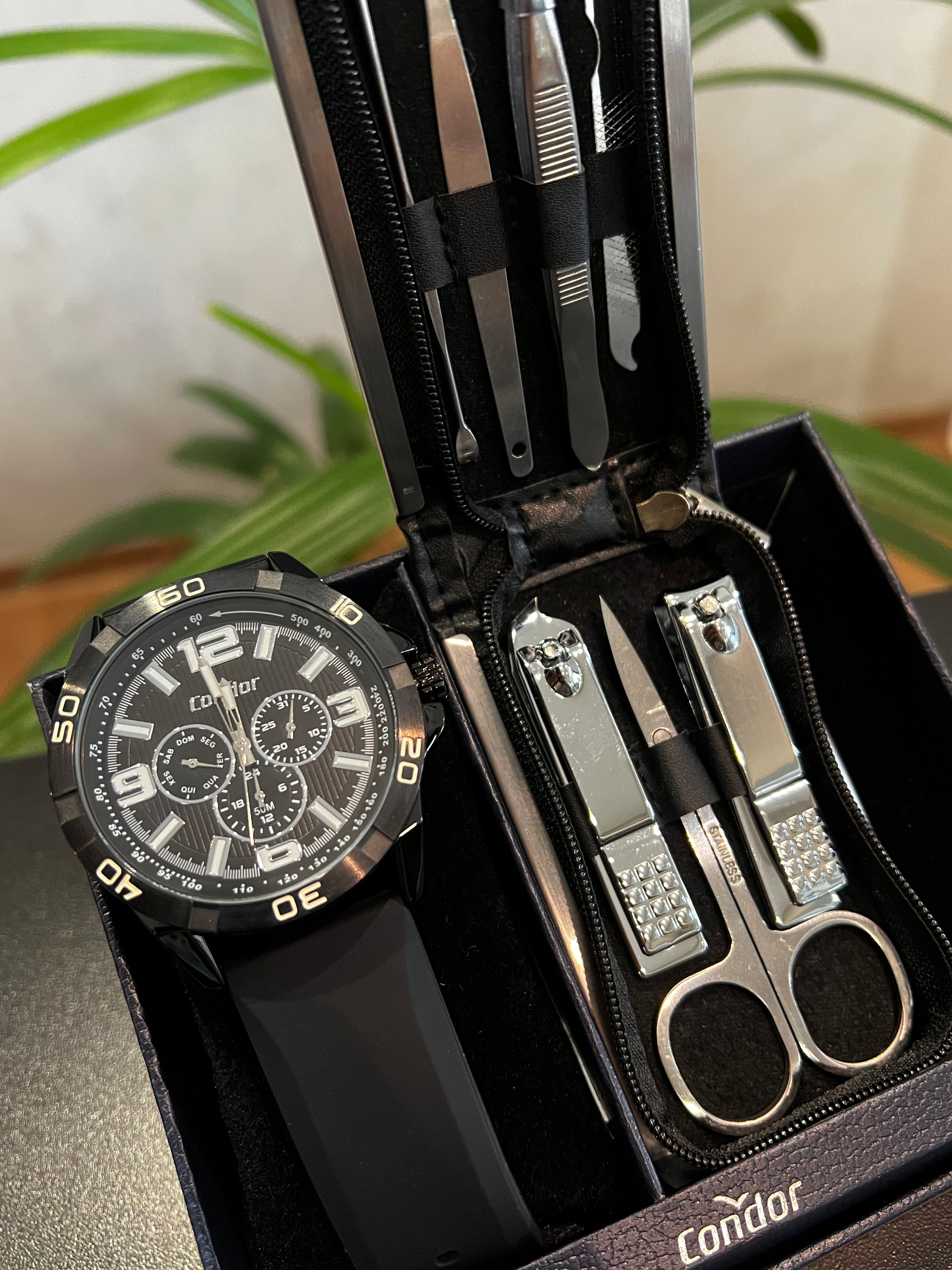 Relógio CONDOR masculino puls. em aço com caixa