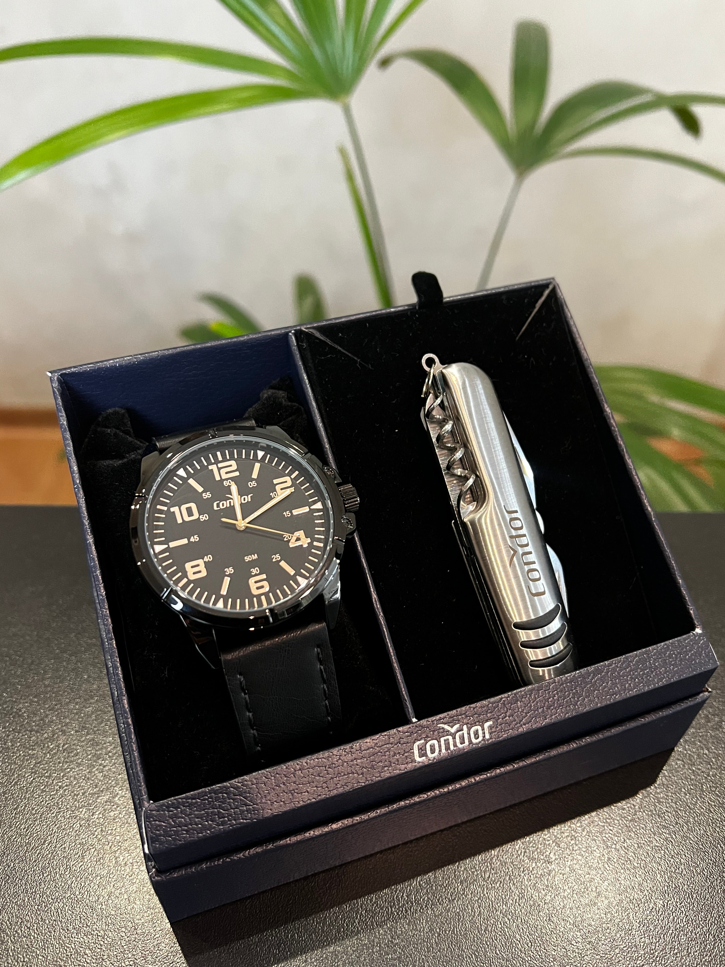 Relógio CONDOR masculino puls. em aço com caixa