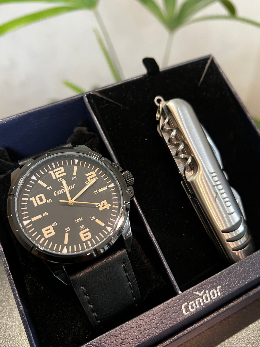 Relógio CONDOR masculino puls. em aço com caixa