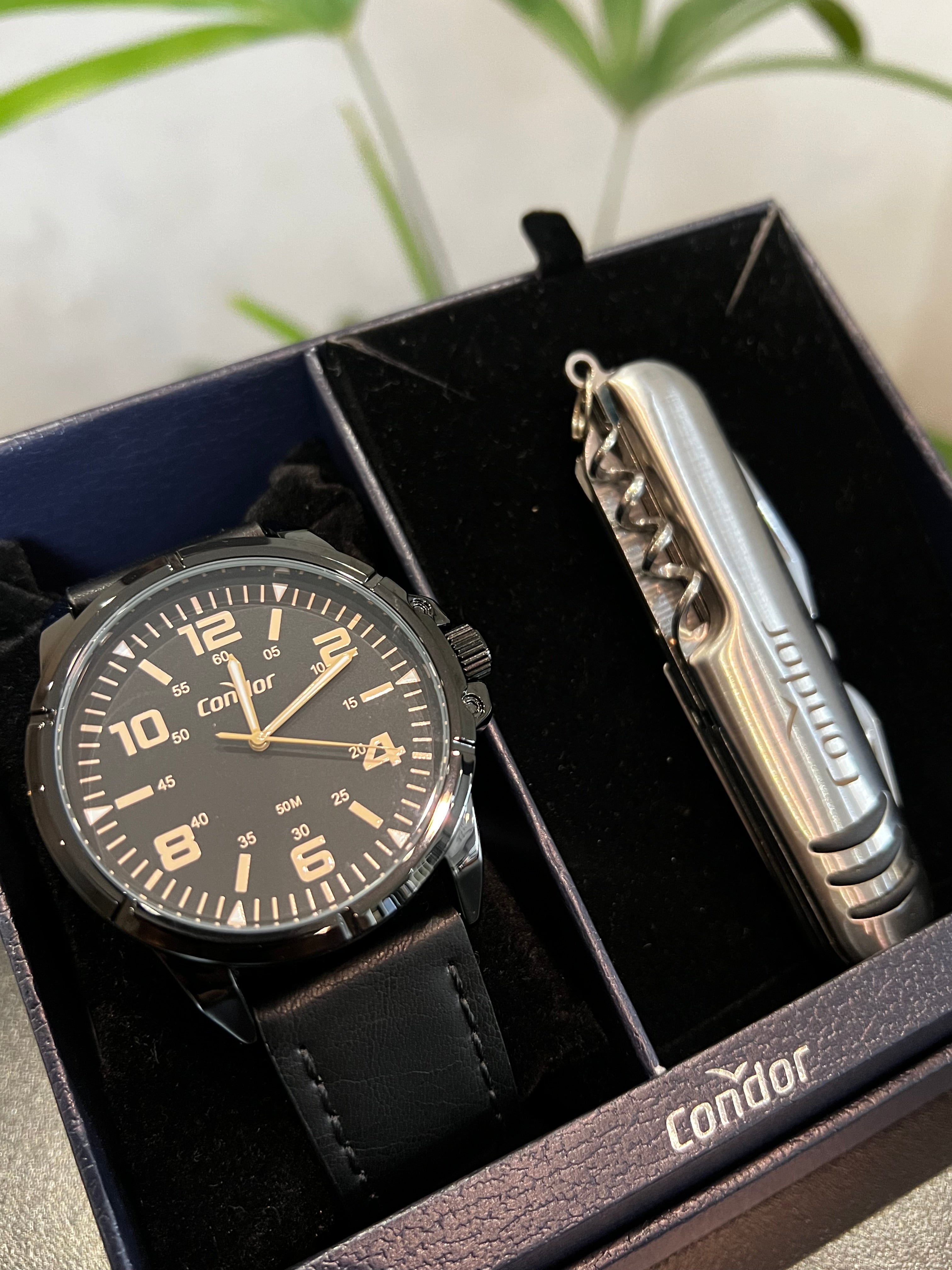 Relógio CONDOR masculino puls. em aço com caixa