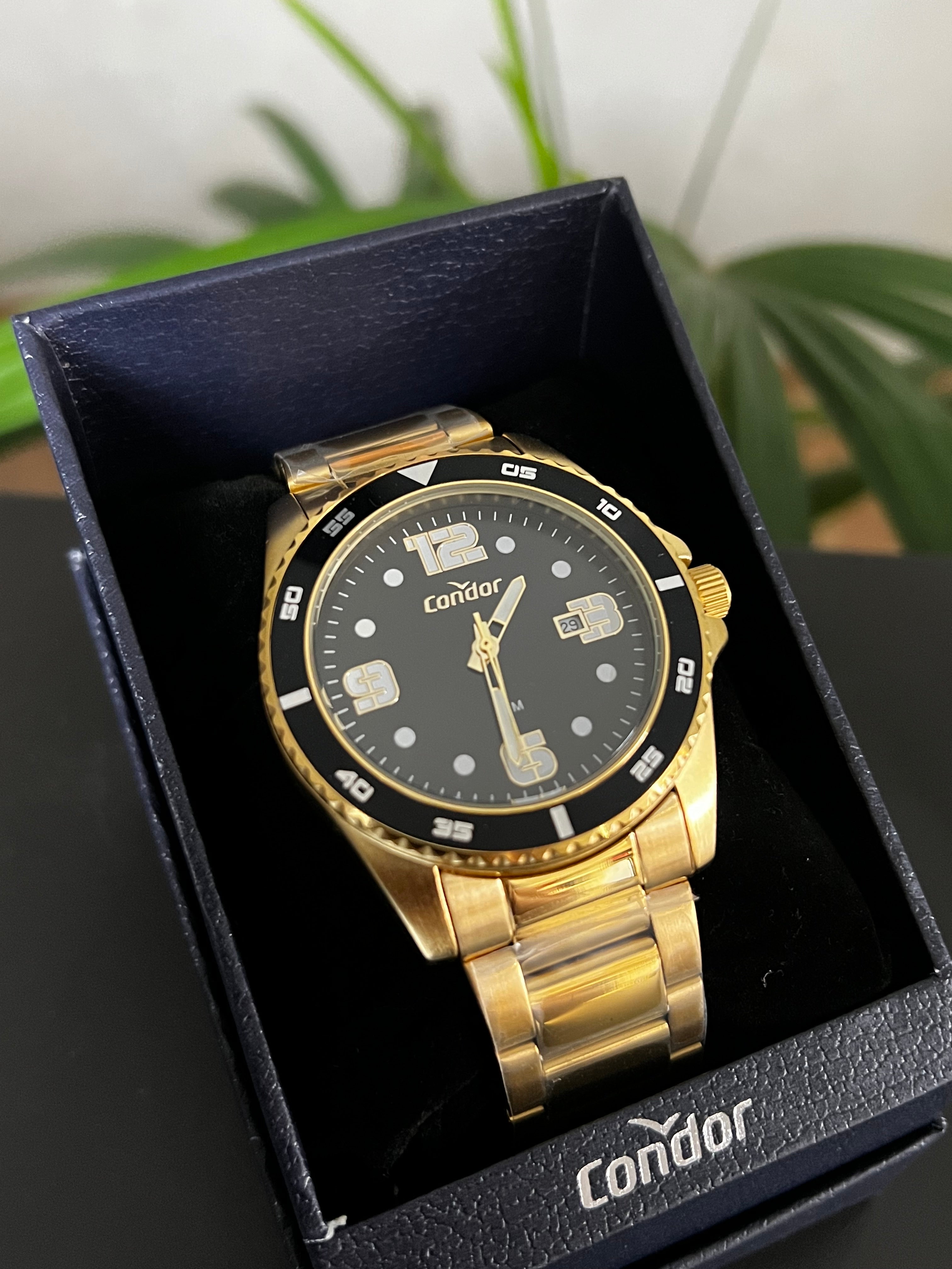 Relógio CONDOR masculino puls. em aço com caixa