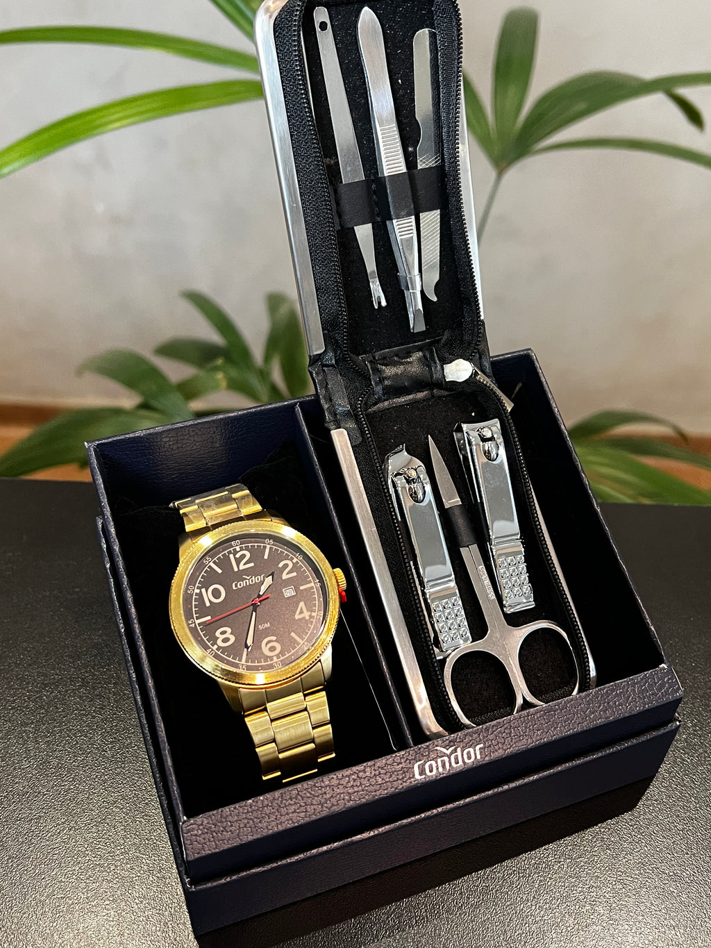Relógio CONDOR masculino puls. em aço com caixa