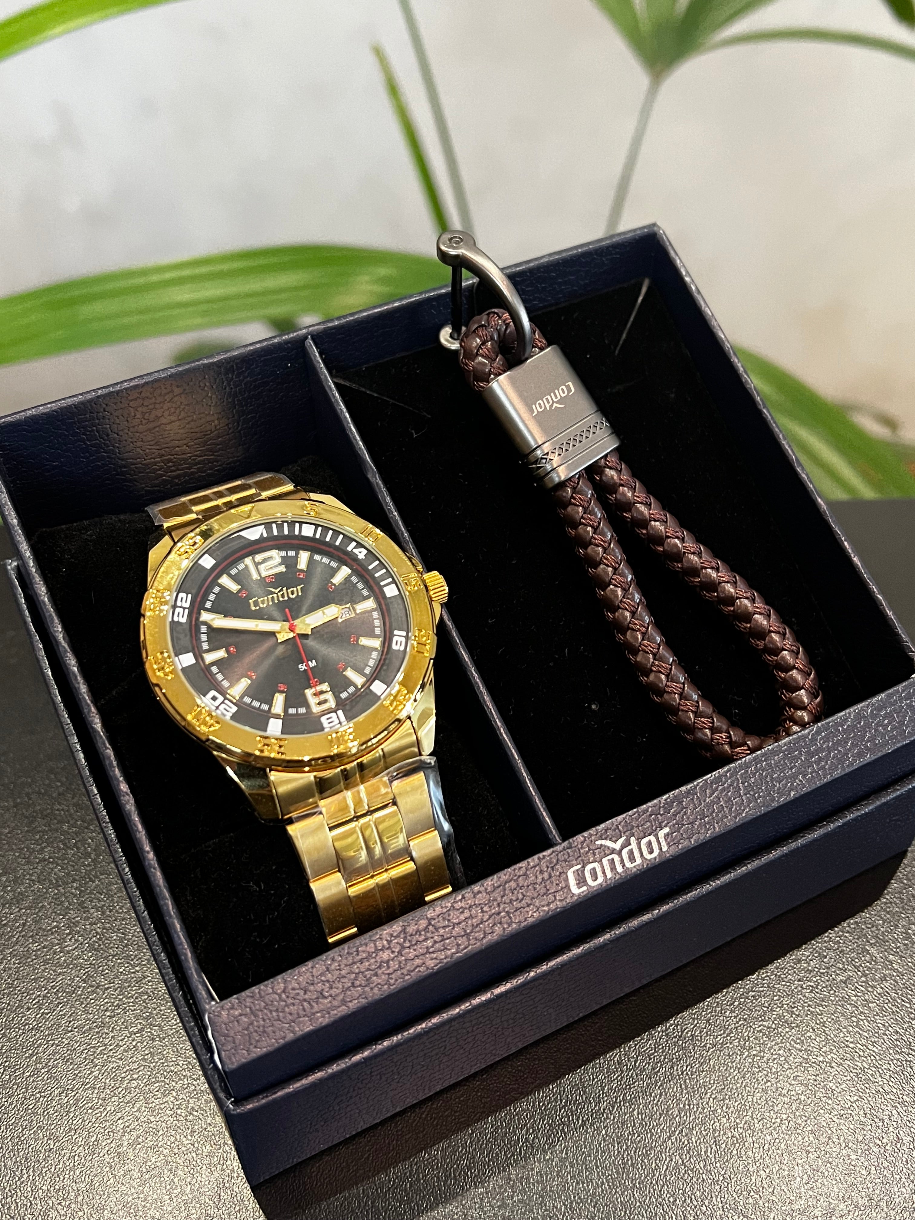 Relógio CONDOR masculino puls. em aço com caixa