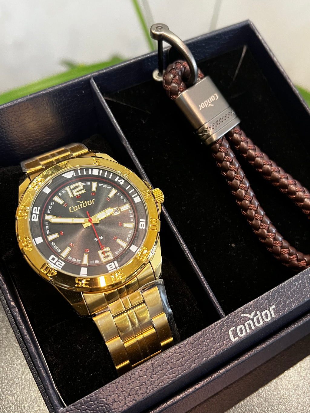 Relógio CONDOR masculino puls. em aço com caixa