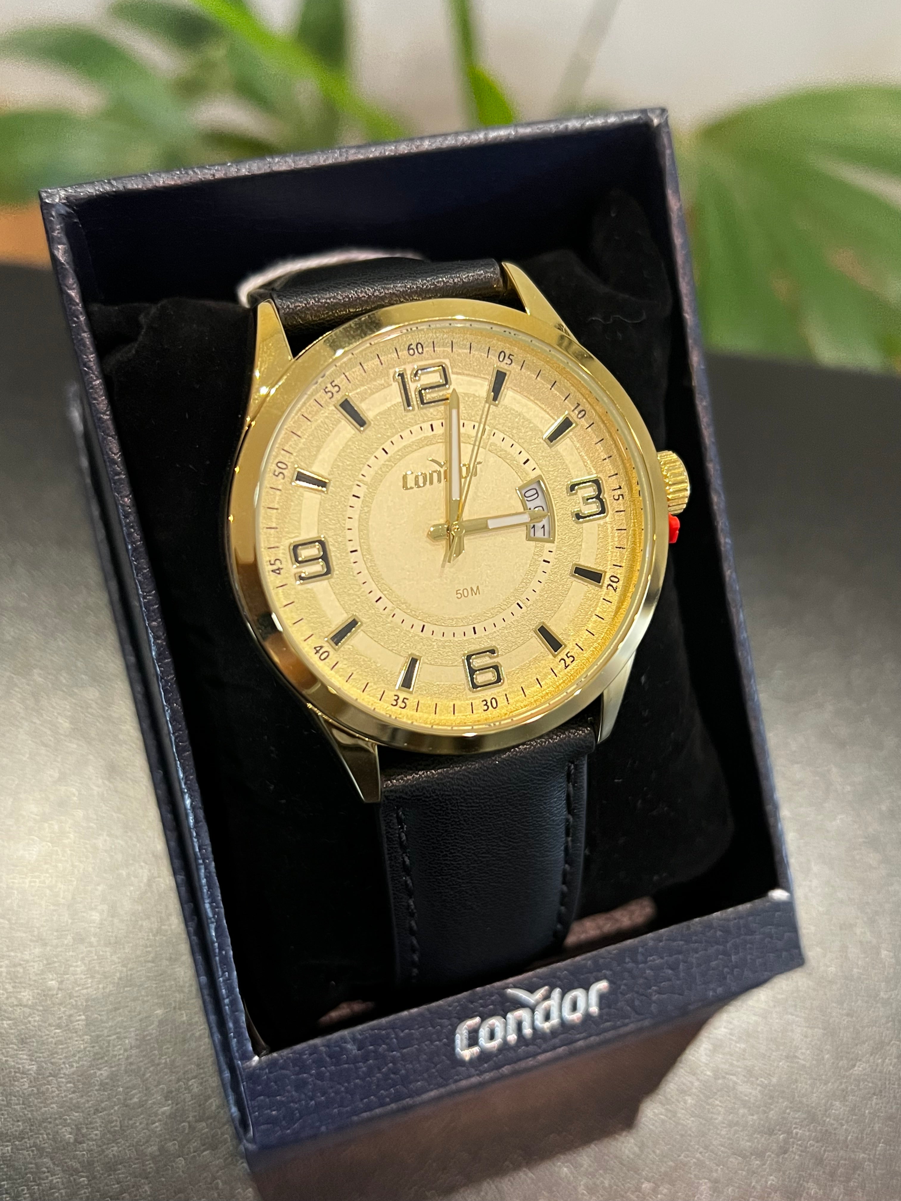Relógio CONDOR masculino puls. em aço com caixa