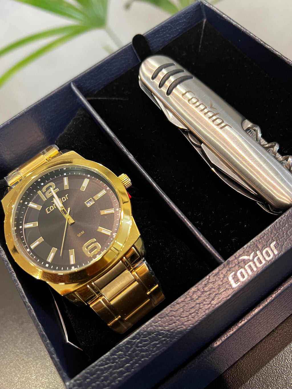 Relógio CONDOR masculino puls. em aço com caixa