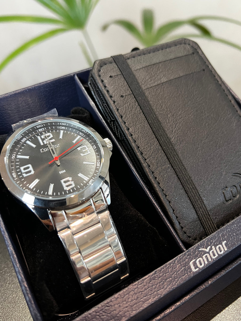 Relógio CONDOR masculino puls. em aço com caixa