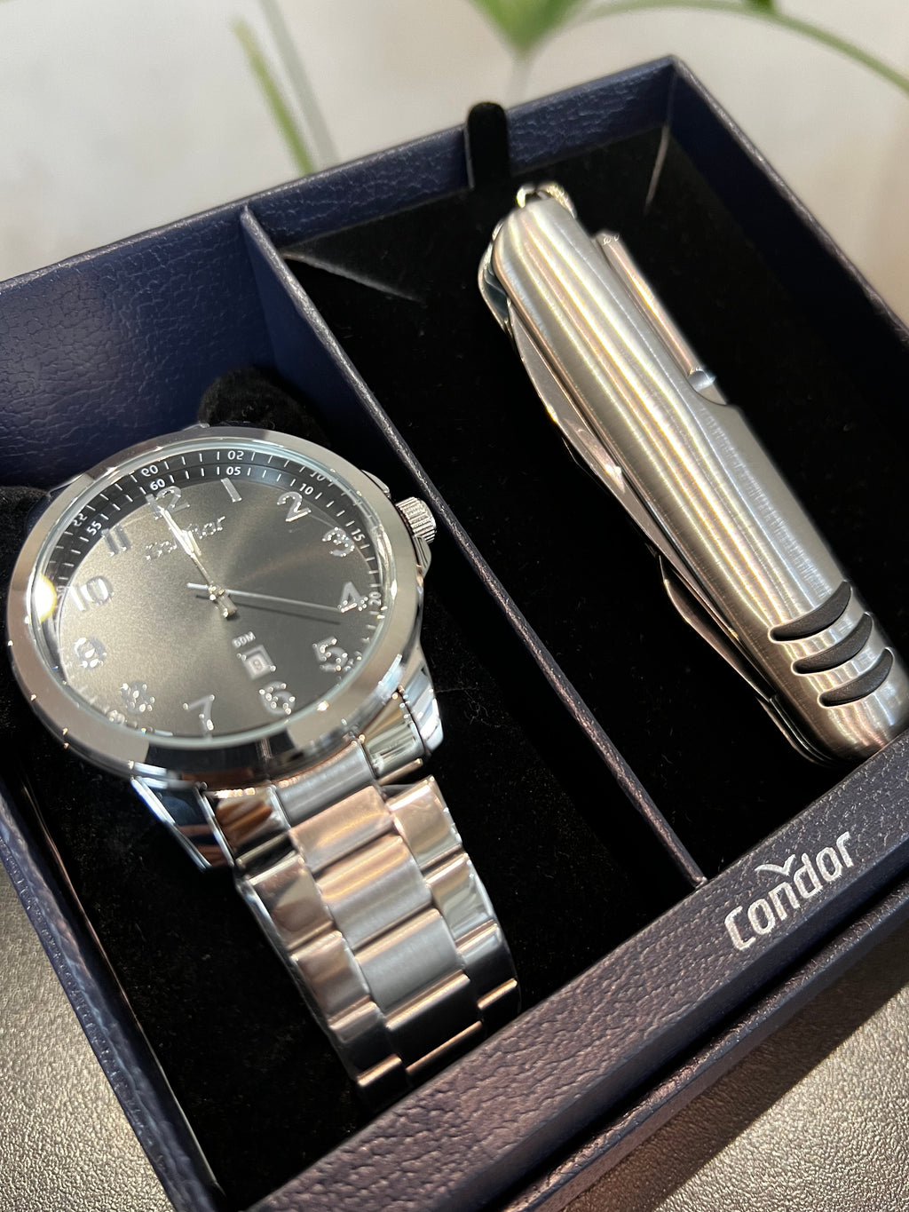 Relógio CONDOR masculino puls. em aço com caixa