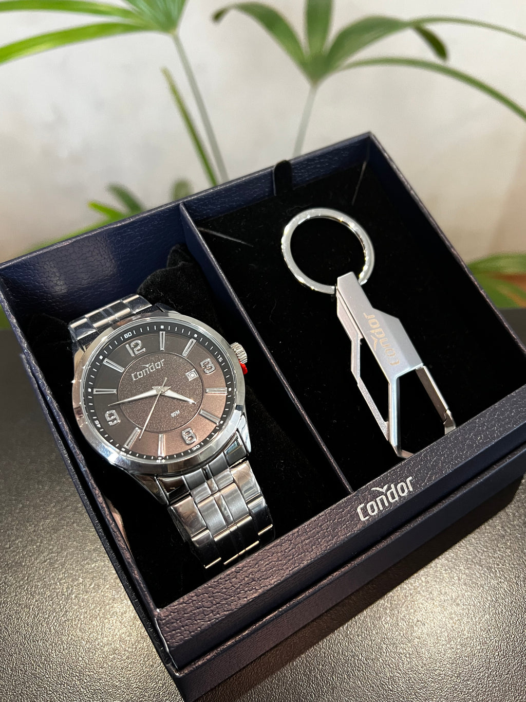 Relógio CONDOR masculino puls. em aço com caixa