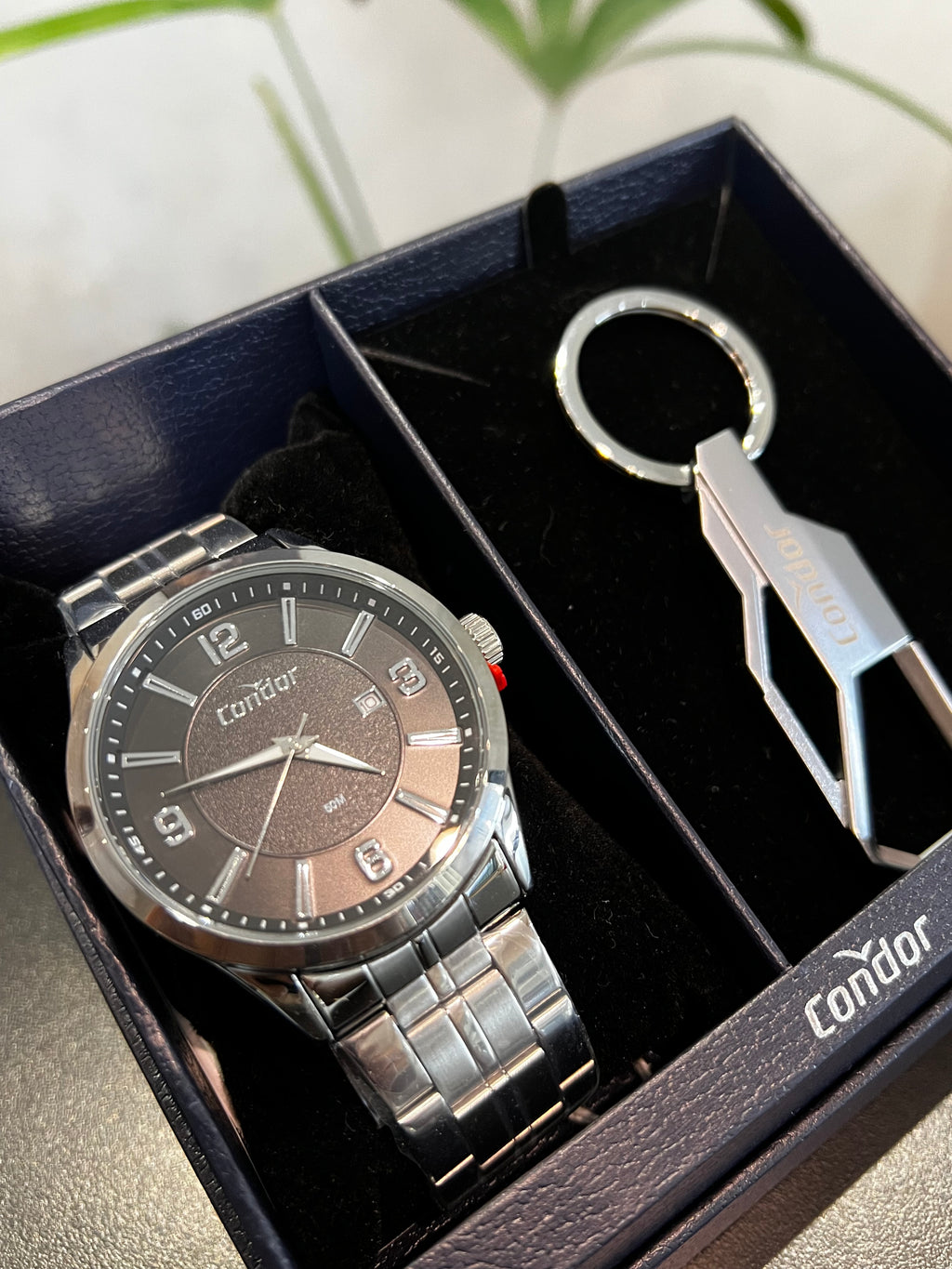 Relógio CONDOR masculino puls. em aço com caixa