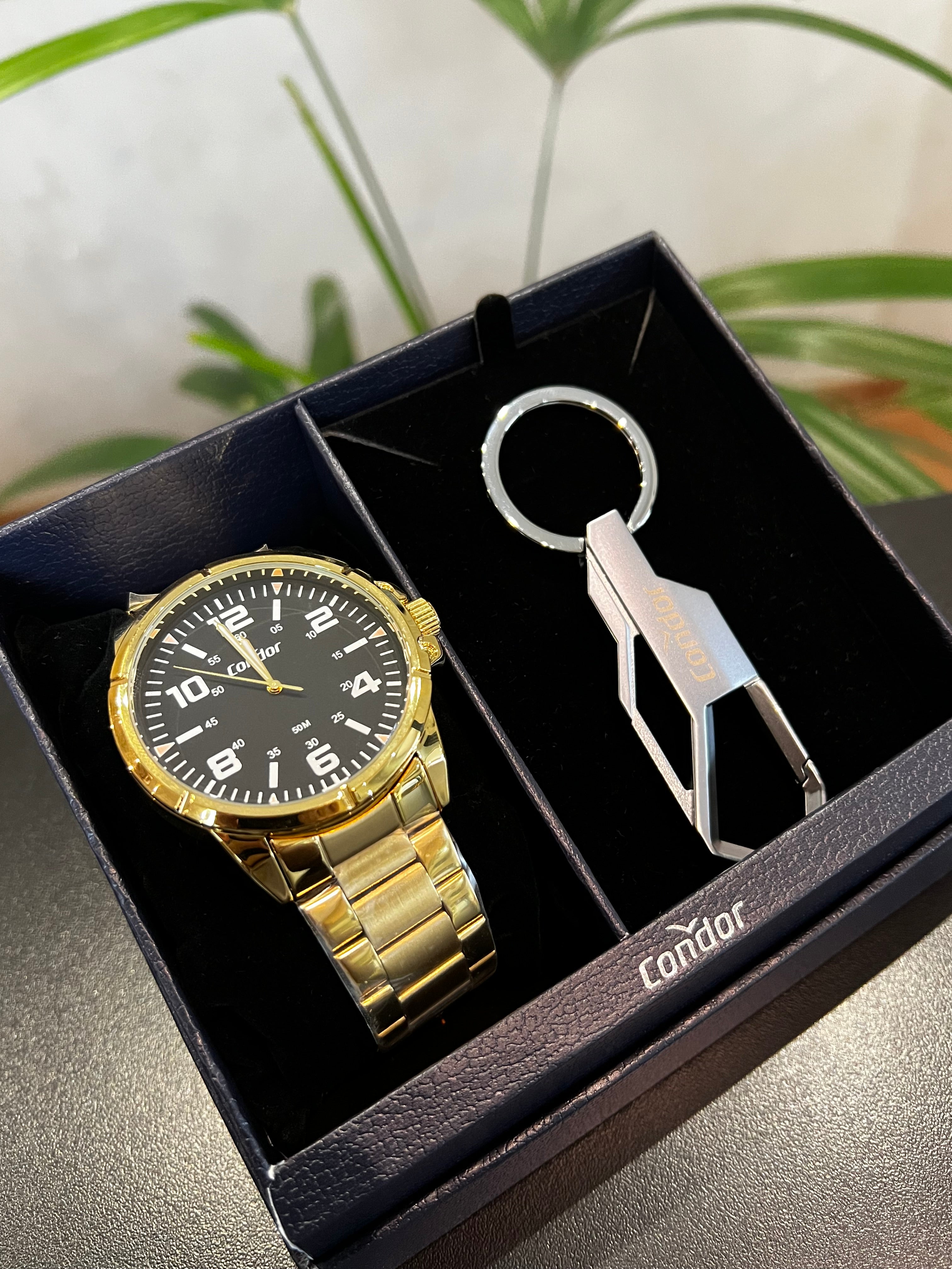 Relógio CONDOR masculino puls. em aço com caixa