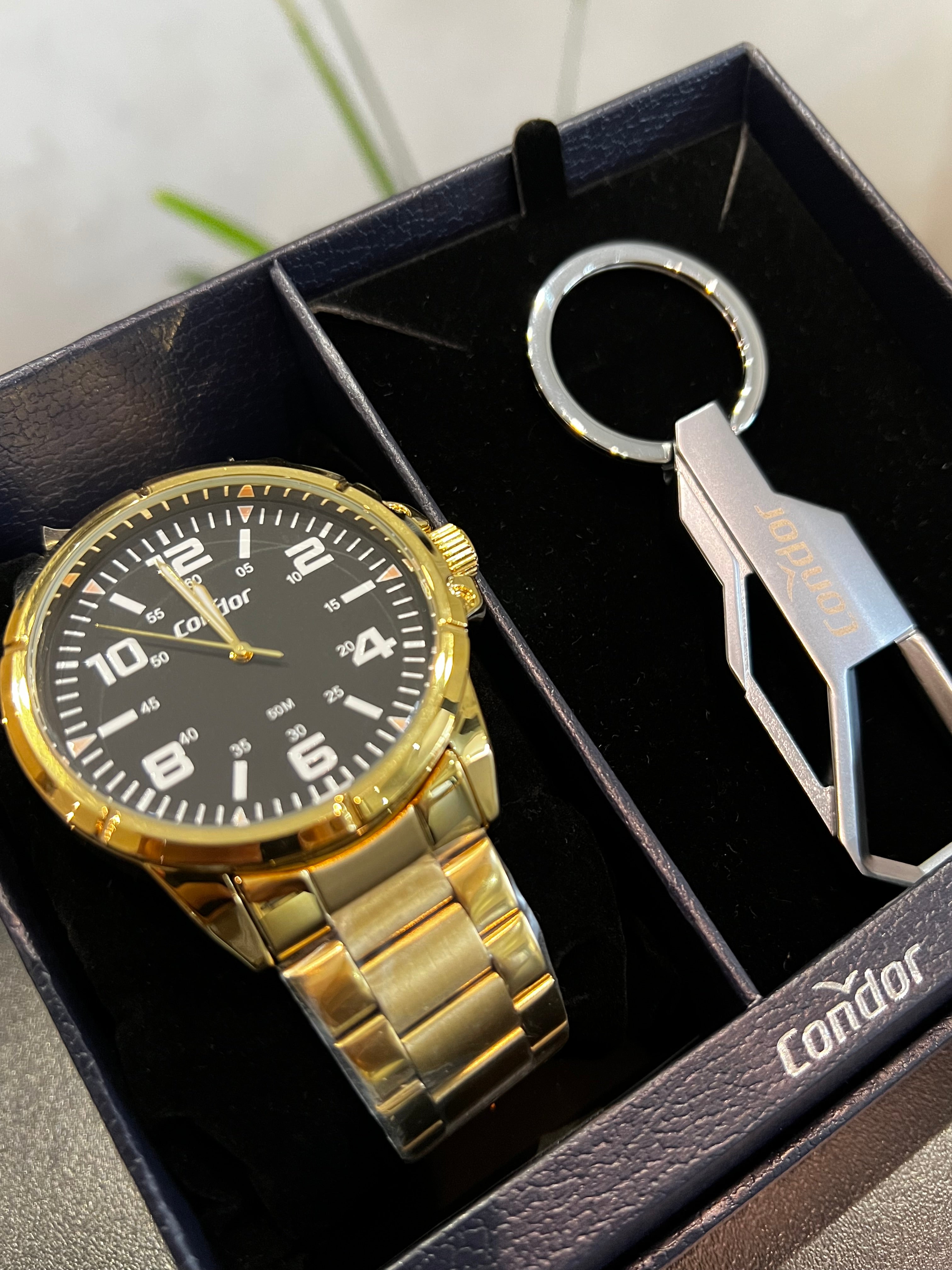 Relógio CONDOR masculino puls. em aço com caixa