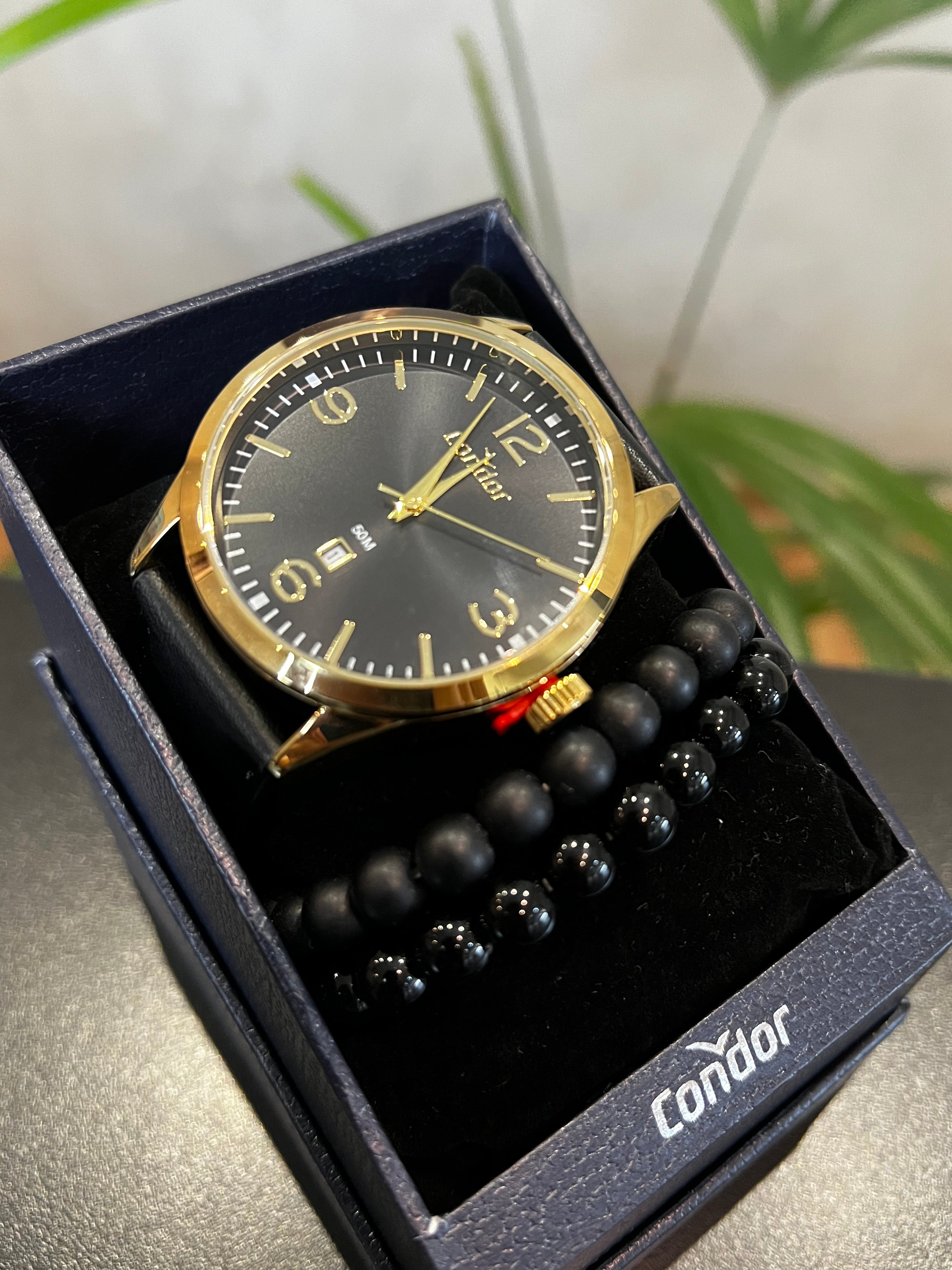 Relógio CONDOR masculino puls. em aço com caixa
