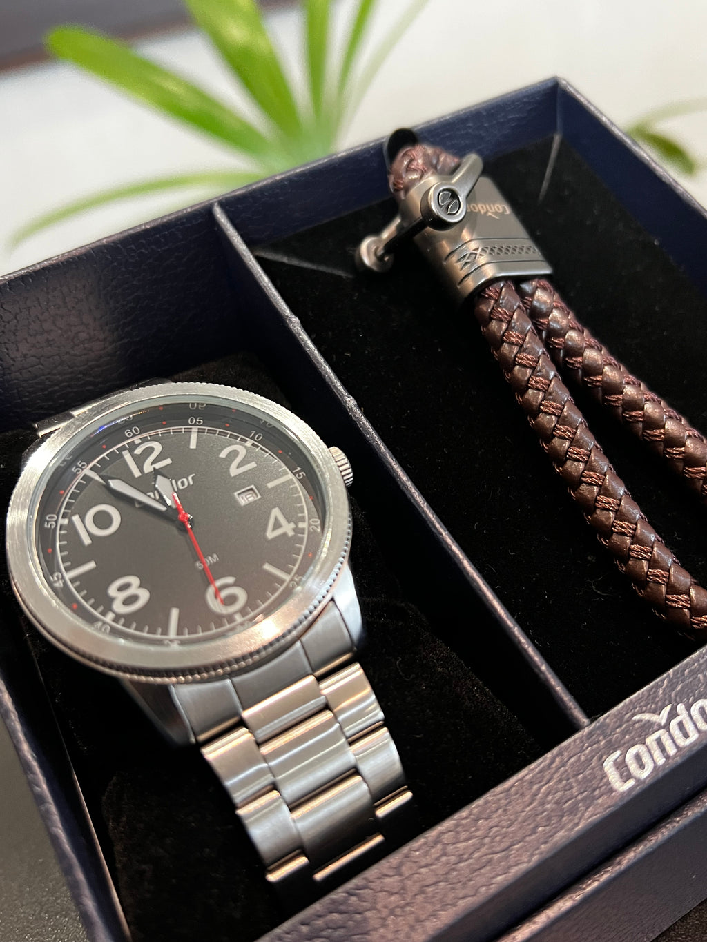 Relógio CONDOR masculino puls. em aço com caixa
