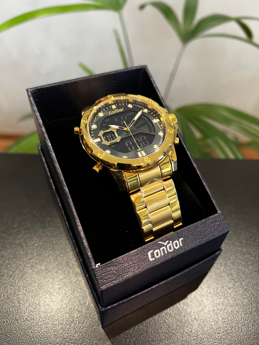 Relógio CONDOR masculino puls. em aço com caixa