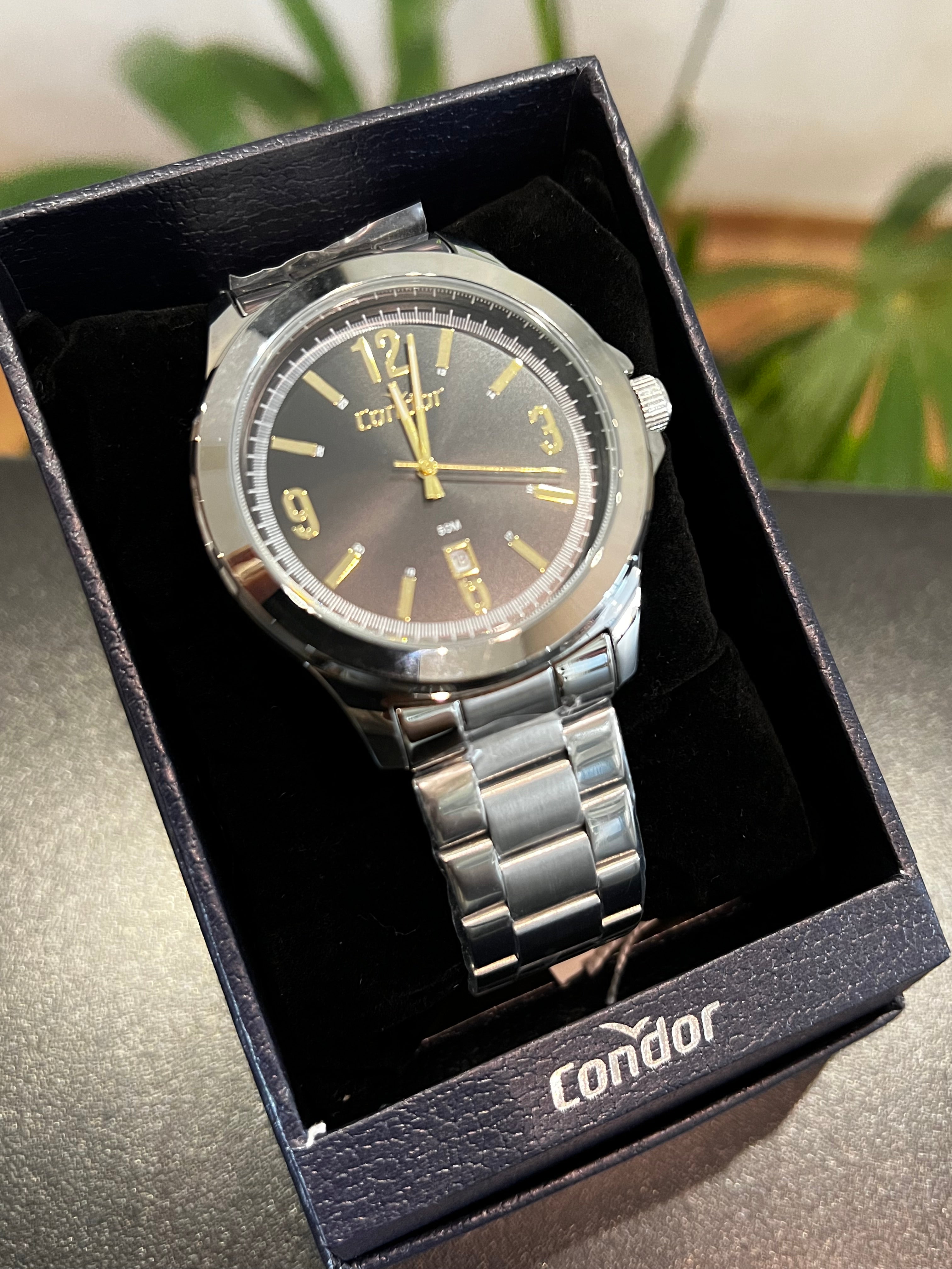 Relógio CONDOR masculino puls. em aço com caixa