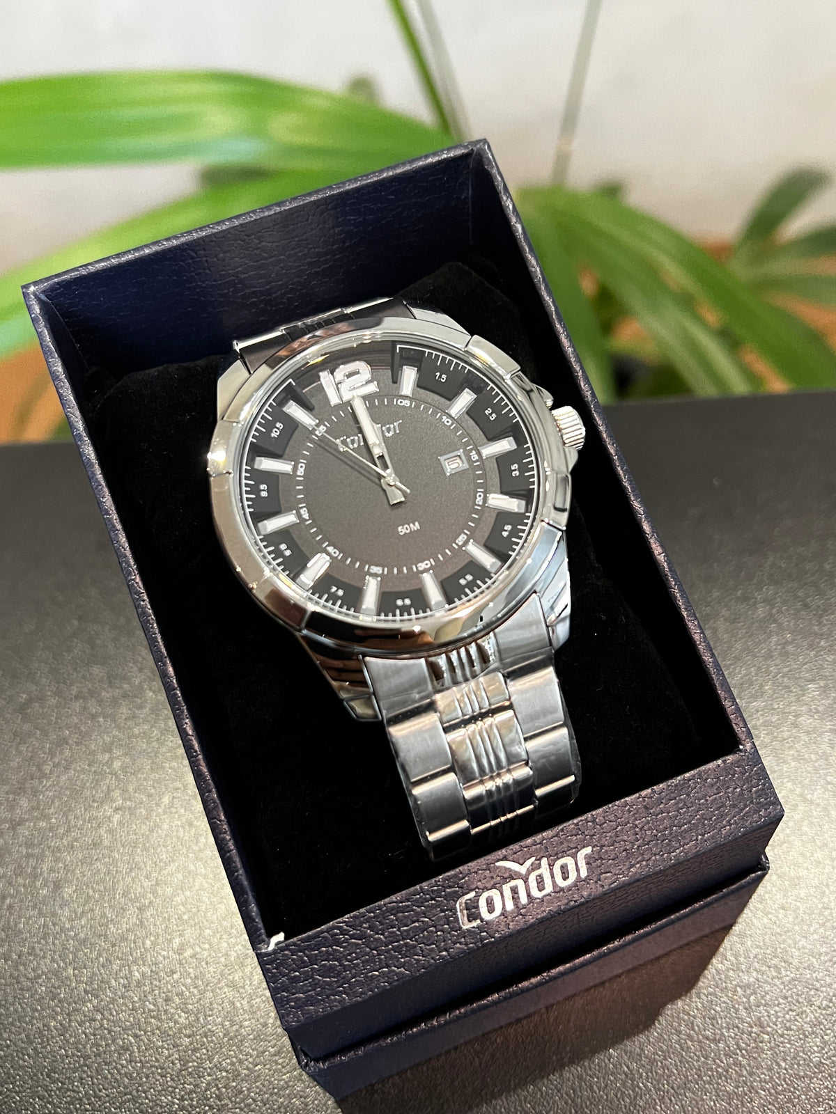 Relógio CONDOR masculino puls. em aço com caixa