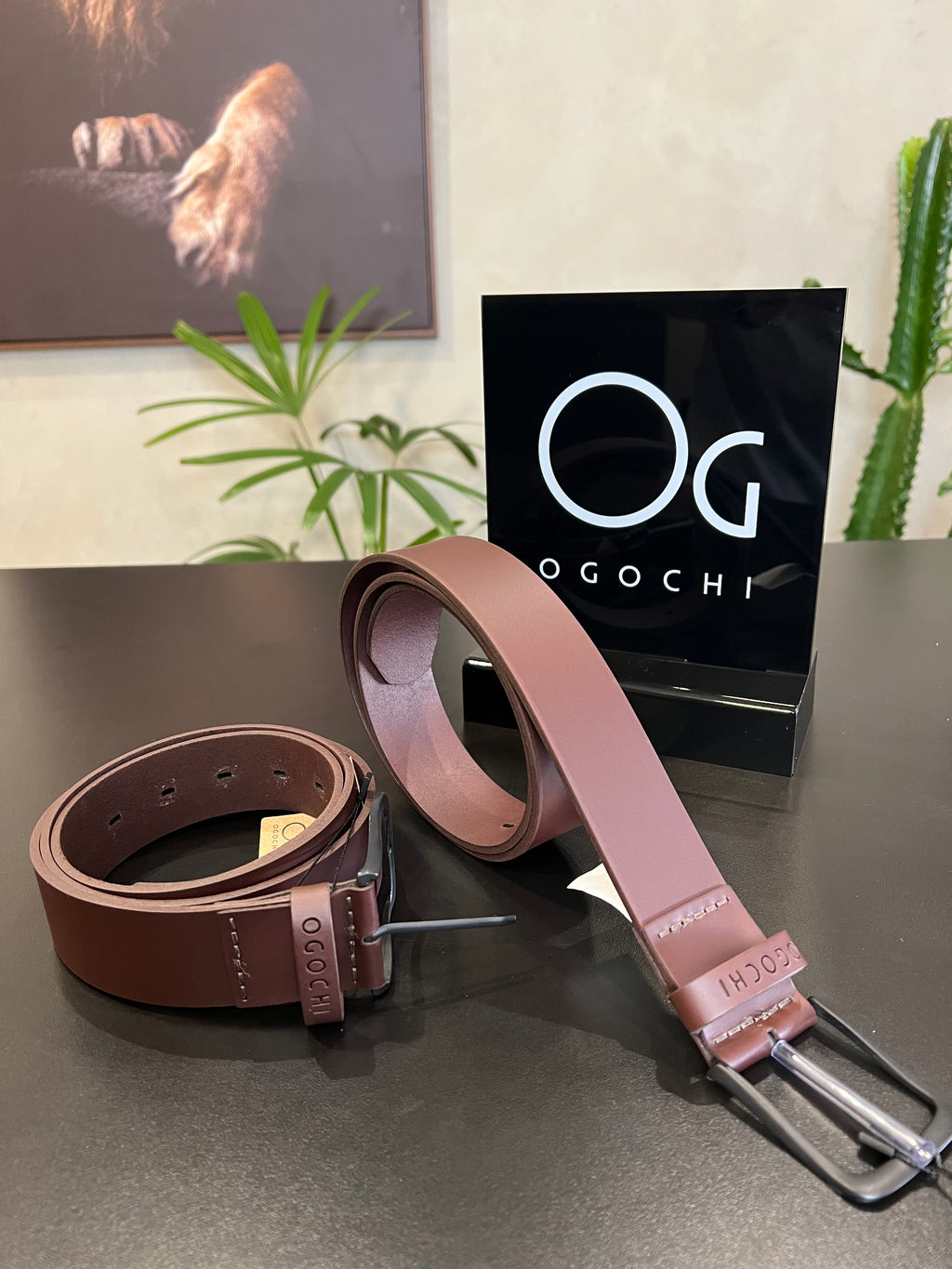 Cinto de couro Ogochi