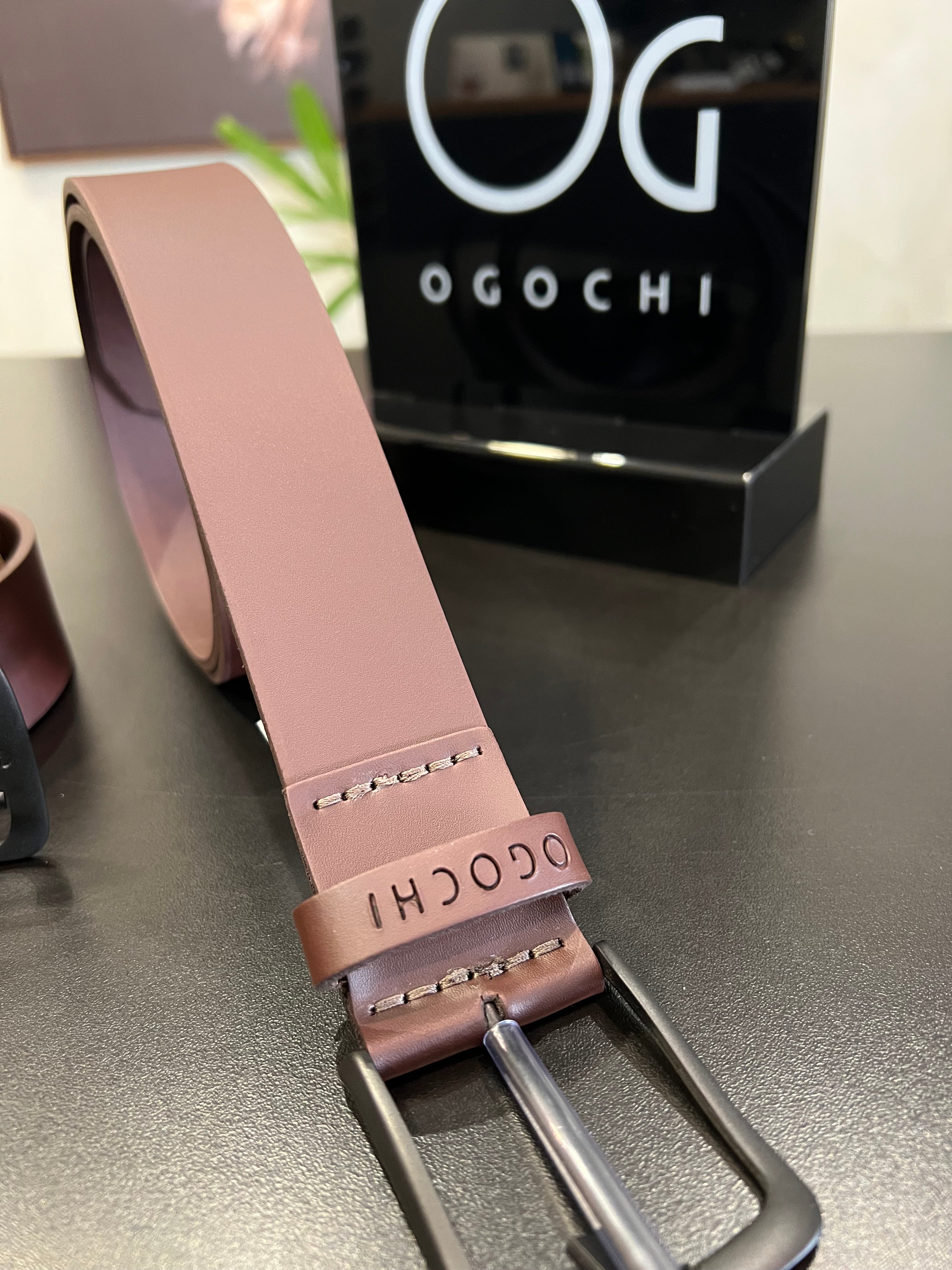 Cinto de couro Ogochi