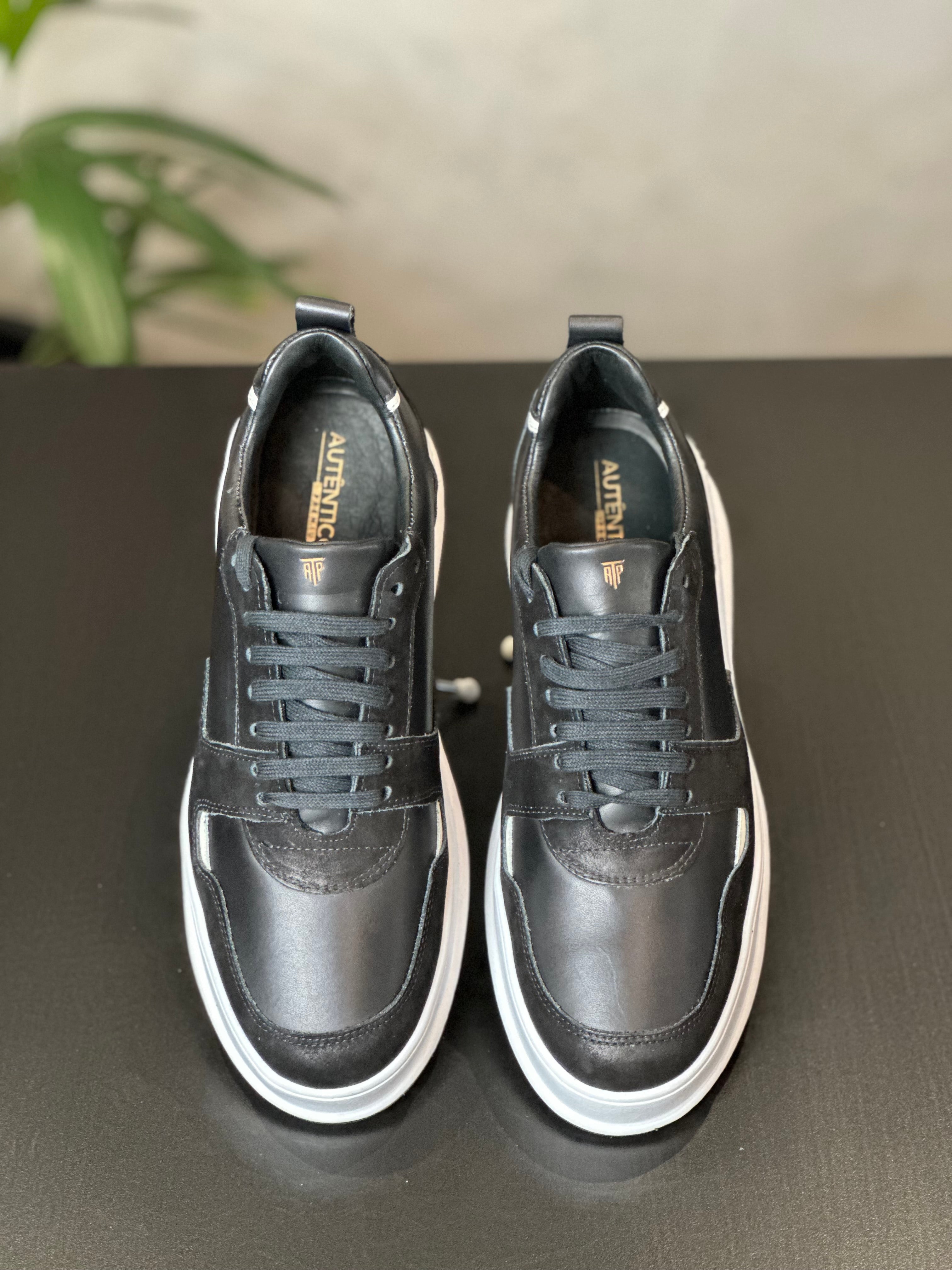 Tênis sneaker couro legítimo AUTÊNTICO