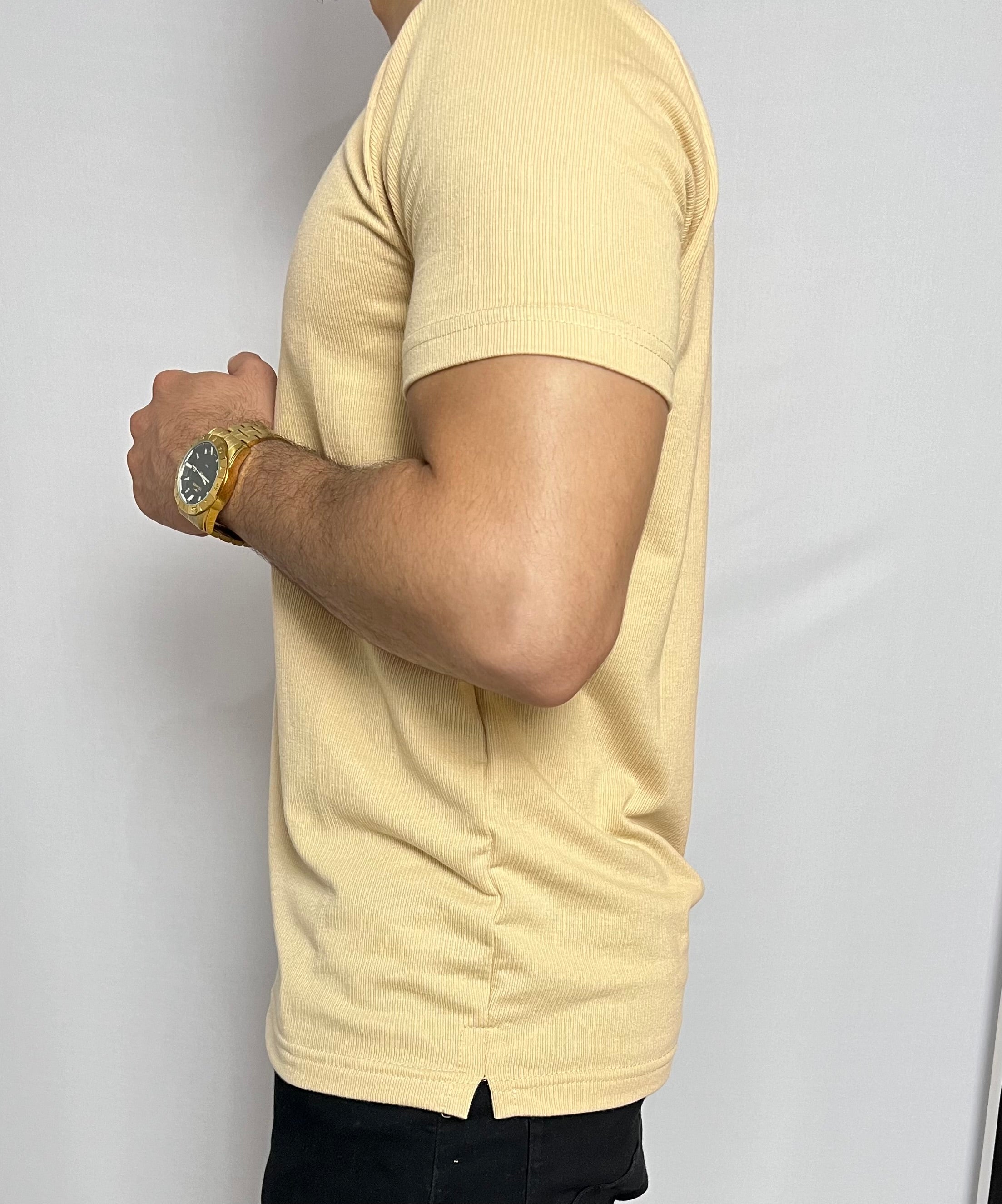 Camisa Texturizada mostarda