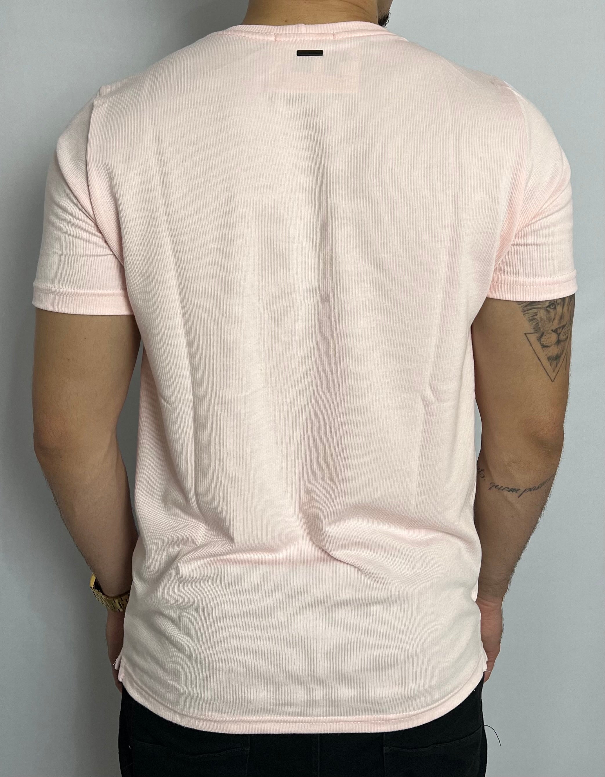 Camisa Texturizada rosa bebê